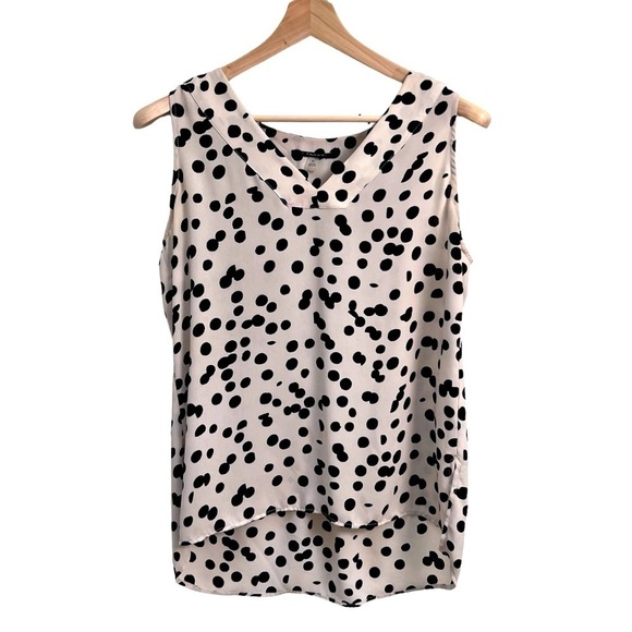 Tahari spotted blouse SZ M - Picture 1 of 8